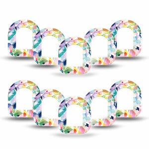 ExpressionMed Kaleidoscope Pod Mini Tape 10-Pack Tapes, Vibrant Montage Plaster Pump Design