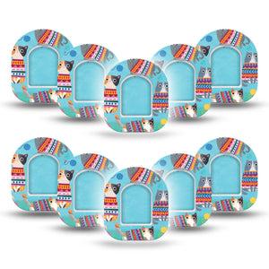 ExpressionMed Sweater Cats Pod Mini Tape 10-Pack Stickers and 10-Pack Tapes, Winter Warmth Adhesive Tape Pump Design