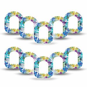 ExpressionMed Watercolor Floral Pod Mini Tape 10-Pack Tapes, Floral Art Overlay Tape Pump Design