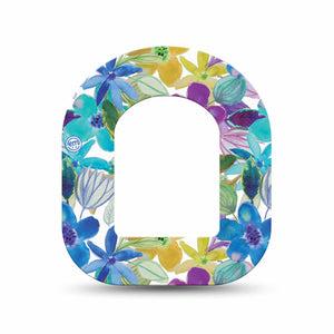ExpressionMed Watercolor Floral Pod Mini Tape Single, Painted Flowers Overlay Patch Pump Design