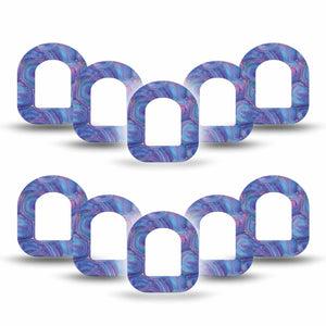 ExpressionMed Purple Agate Pod Mini Tape 10-Pack, Amethyst Crystal Fixing Ring Tape Pump Design