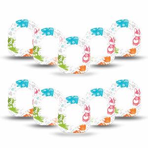 ExpressionMed Gooseberry Puppies Pod Mini Tape 10-Pack Tapes, Sweet Pooches Adhesive Patch Pump Design