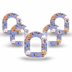 ExpressionMed Boba Buddies Pod Mini Tape 5-Pack, Milk Tea Companions Plaster Pump Design