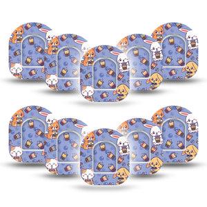 ExpressionMed Boba Buddies Pod Mini Tape 10-Pack Sticker and 10-Pack Tape, Boba Bubble Crew Adhesive Tape Pump Design