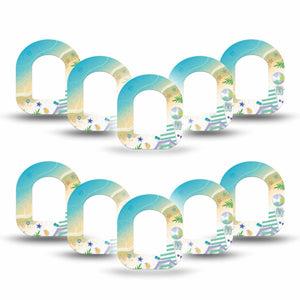 ExpressionMed Relaxing Beach Pod Mini Tape 10-Pack, Seaside Tranquility Plaster Pump Design