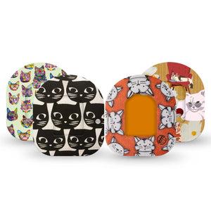 ExpressionMed Kitty Cat Variety Pack Pod Tape, 8-Pack Variety, Orange Cats, CGM, Adhesive Patch Design