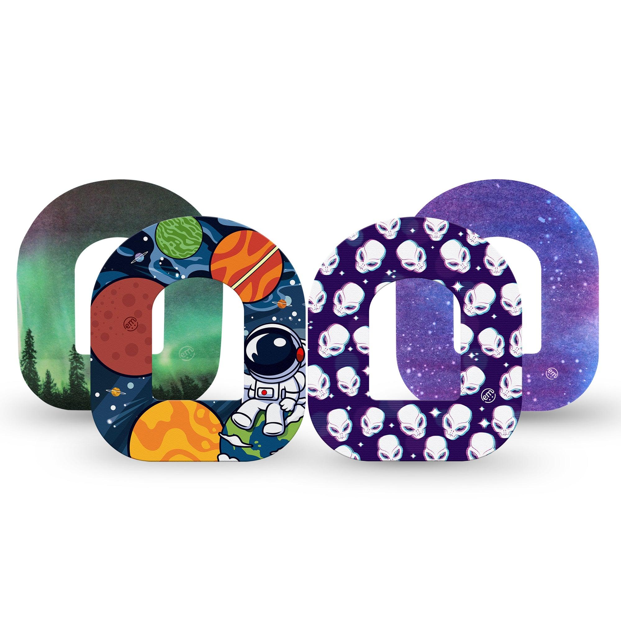 ExpressionMed Abduction Variety Pack Omnipod Tape 4-Pack Tape Variety Alien Conspiracy Theme,  Adhesive Patch Pump Design