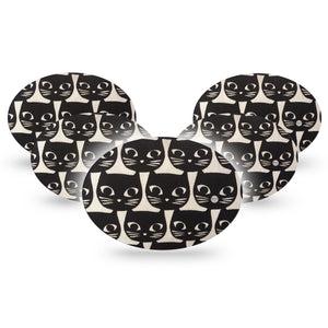 Medtronic Enlite / Guardian Black Cats Universal Oval Patch 5-Pack
