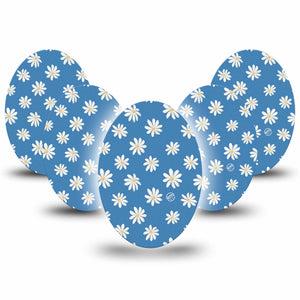 Medtronic Enlite / Guardian ExpressionMed Painted Daisies Universal Oval Tapes