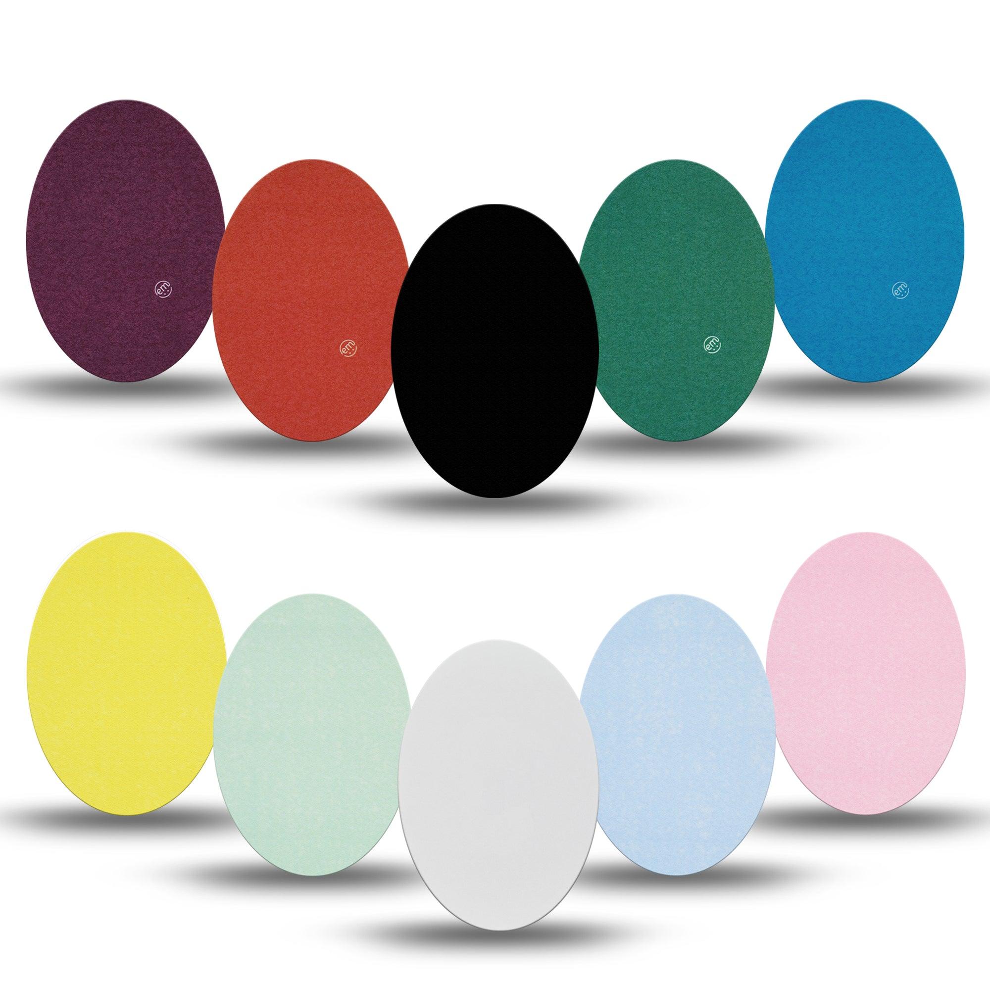 ExpressionMed Simple Holiday Gift Set Medtronic Guardian Enlite Universal Oval, 10-Pack Solid Color Fixing Ring Tape for Continuous Glucose Monitor