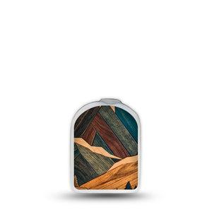 ExpressionMed Wood Mountains Omnipod Sticker, Pod Surface Sticker rustic landscape design Fixing Ring Tape For Insulin Pump