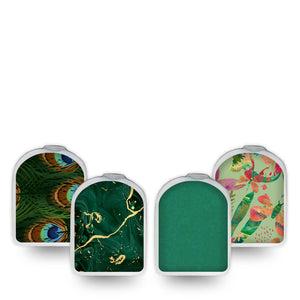 ExpressionMed Deep Forest Variety Pack Omnipod Surface Center Sticker, 4-Pack Sticker Variety Pantone 7727 U Themed, Vinyl Decoration Pump Design