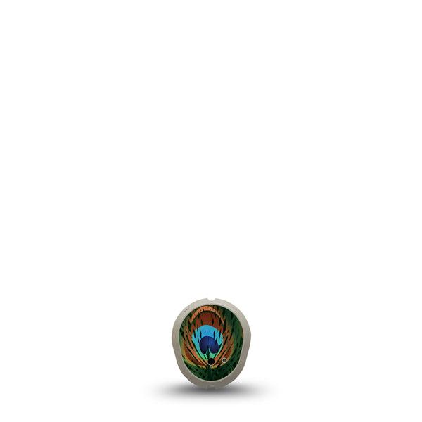 ExpressionMed Peacock Dexcom G7 Transmitter Sticker, Single, Peacock Feathers Inspired, Adhesive Sticker Design, Dexcom Stelo Glucose Biosensor System