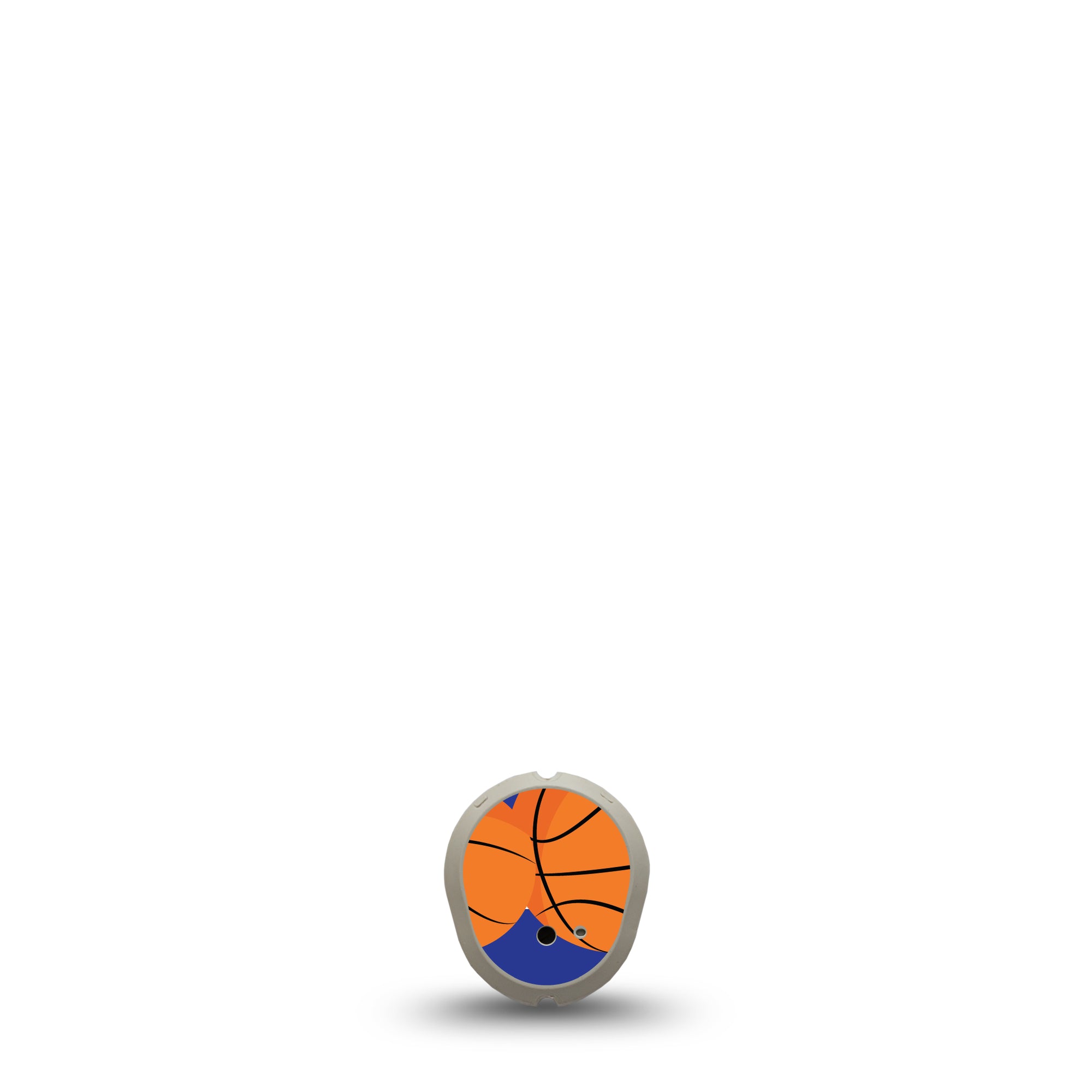 Basketball Dexcom G7 Transmitter Sticker, Single, Sports Ball Inspired, Adhesive Sticker Design