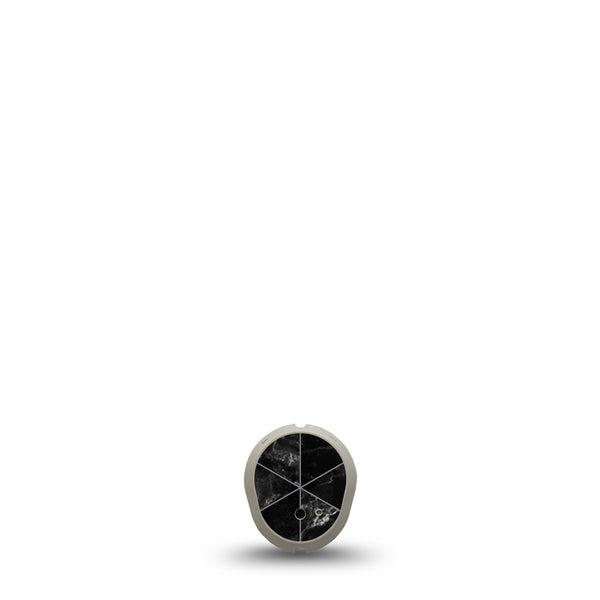 Black Marble Dexcom G7 Transmitter Sticker, Single, Black And White Speckle Inspired, Adhesive Sticker Design, Dexcom Stelo Glucose Biosensor System