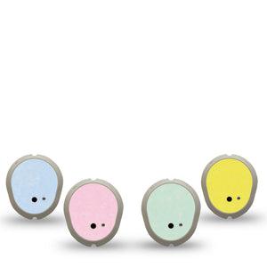 ExpressionMed Solids Variety Pack Dexcom G7 Sticker, 4-Pack Sticker Variety, Soft Yellow Color Hues, Vinyl Decoration  CGM Design