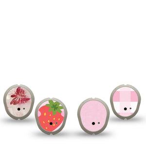 ExpressionMed Powder Pink Variety Pack Dexcom G7 Sticker, 4-Pack Sticker Variety, Pantone Baby Pink Inspired Collection, Vinyl Decoration  CGM Design