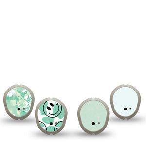 ExpressionMed Pistachio Whirl Variety Pack Dexcom G7 Sticker, 4-Pack Sticker Variety, Pantone Mint Green Inspired Collection, Vinyl Decoration  CGM Design