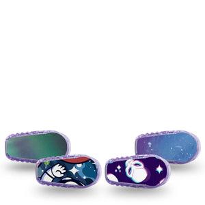 ExpressionMed Abduction Variety Pack Dexcom G6 Sticker 4-Pack Sticker Variety Space-Themed, Decorative Decal CGM Design