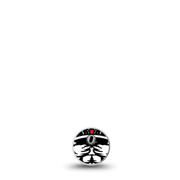 ExpressionMed Libre 3 Transmitter Sticker Muscle Man, Body Building Themed Design - Center Sticker  