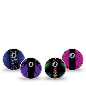 ExpressionMed Flutter Fusion Variety Pack Freestyle Libre 3 Sticker 4-Pack Sticker Variety Multi Colorful Butterflies, Decorative Decal CGM Design