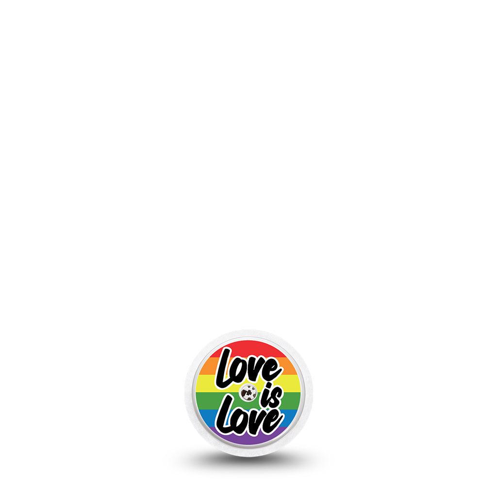 Love is Love Libre 2 Transmitter Sticker, Single Sticker Only, Equality Love over Rainbow Design Vinyl Sticker Libre 2 Transmitter Sticker
