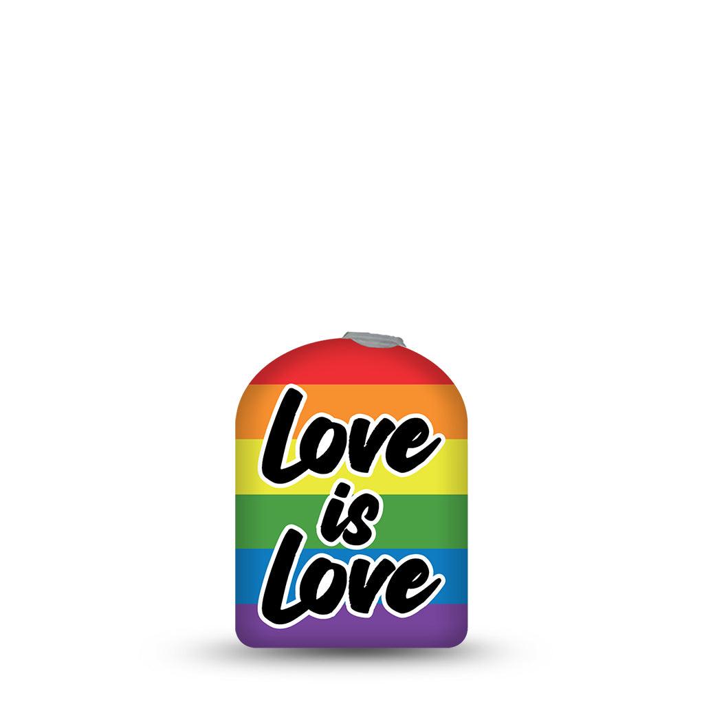 ExpressionMed Love is Love Pod Sticker, Single Sticker Only, Pride Inspired Vinyl Omnipod Sticker