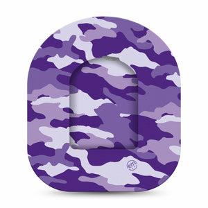 ExpressionMed Purple Camo Omnipod Full Wrap Center Sticker and Mini Tape Purple Disguise Themed Vinyl Sticker and Tape Design Pump Design