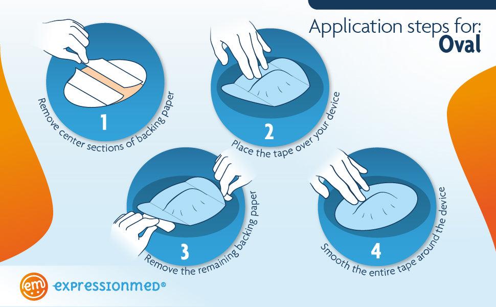 ExpressionMed Oval Tape Application guide for Medtronic Devices