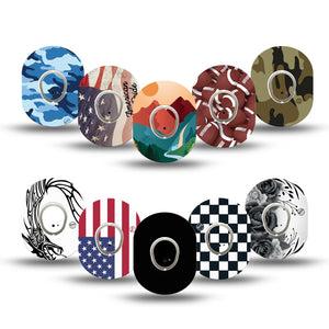 ExpressionMed Mens Holiday Gift Set Dexcom G7 and Dexcom Stelo Glucose Biosensor System, 10-Pack Tape and 10-Pack Sticker, Rainbow geometrics Overlay Patch for CGM