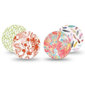 ExpressionMed Heatwave Variety Pack Freestyle Libre 3 and Libre 3 Plus Overpatch 4-Pack  Tape Variety Happy Inspired Color Patterns, Adhesive Patch CGM Design