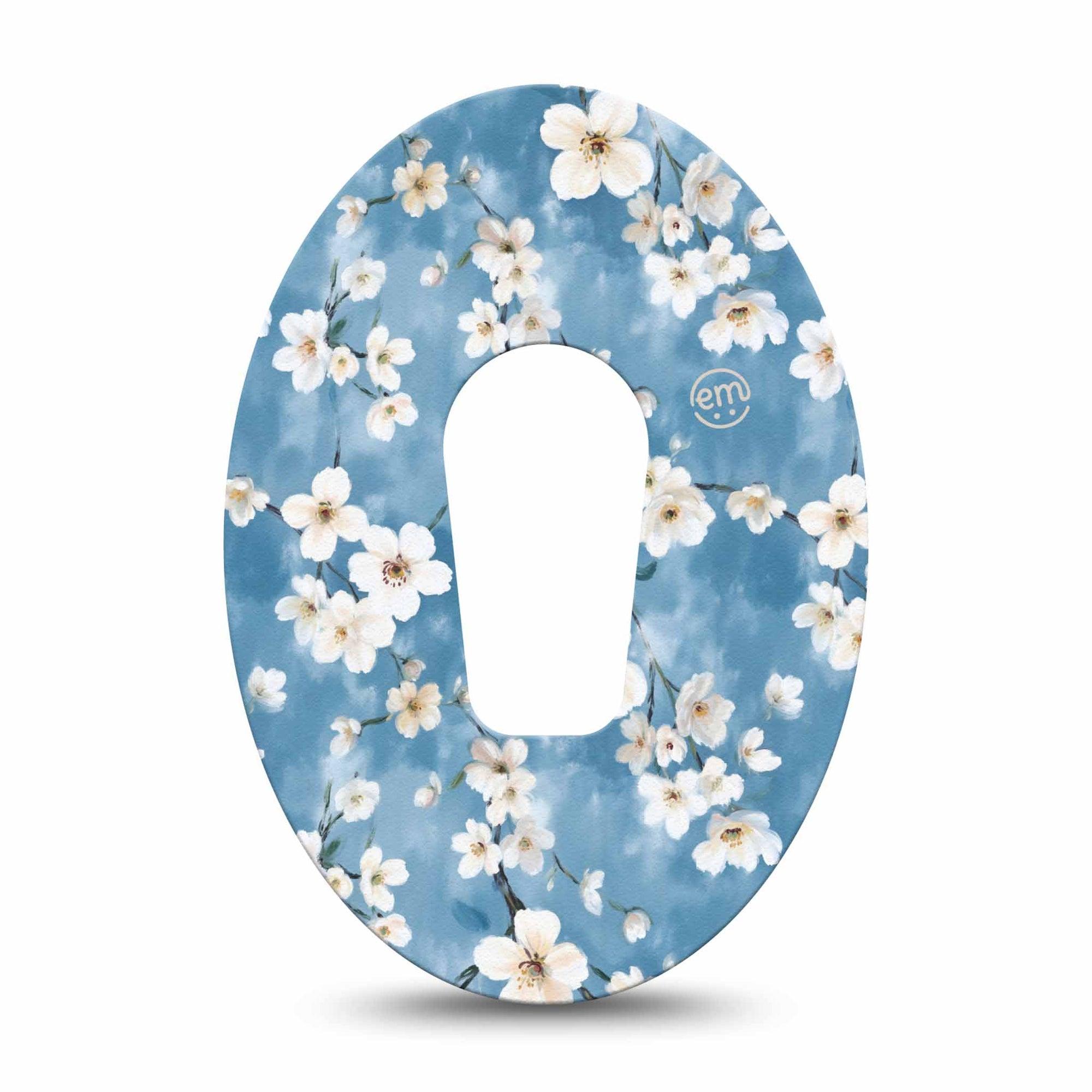 ExpressionMed Cherry Blossom Dexcom G6 Tape 5-Pack Tape Painted Cherry Blossom Tree, Plaster Continuous Glucose Monitor Design