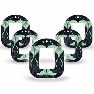 ExpressionMed Luna Moth Tandem Mobi Tape 5-Pack Tape Moth and Moons, Adhesive Tape Pump Design