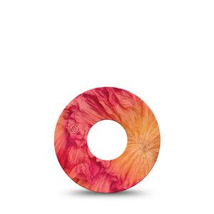 ExpressionMed Ruffles Infusion Set Gumdrop, 5-Pack Warm sunset tones Decorative Patch For Insulin Pump