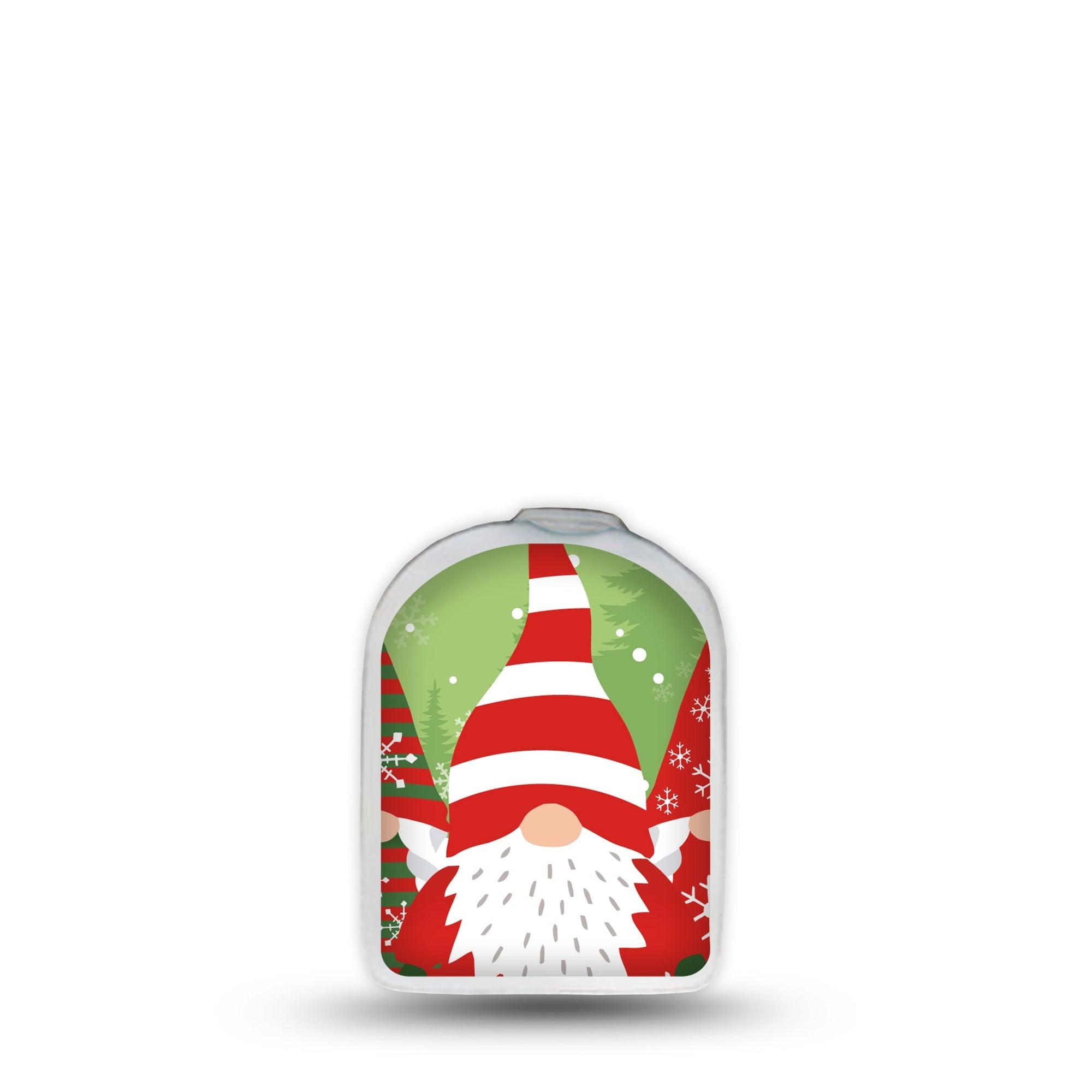 ExpressionMed Holiday Gnomies Omnipod Surface Center Sticker Single Sticker Only Bright Cute Christmas Gnomes, Vinyl Decoration Pump Design