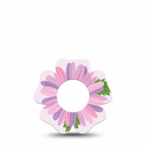 ExpressionMed Daisy Freestyle Libre 2 and Libre 2 Plus Flower Shape Tape, Abbott Lingo, Single Tape Pink Daisy Bloom Plaster CGM Design