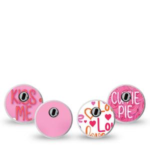 ExpressionMed Cookie Bouquet Variety Pack Freestyle Libre 3 Sticker 4-Pack Sticker Love and Roses Cookie Shapes Decorative Decal CGM Design