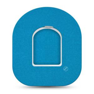 ExpressionMed Teal Omnipod Tape, Single Tape and Single Sticker Color Sample Inspired, Adhesive Patch Pump Design