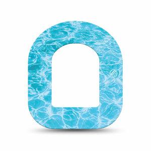 ExpressionMed Sunlit Water Omnipod Mini, Single Tape Sunny pool day Accessories For Pump