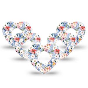 ExpressionMed Petal Breeze Infusion Heart, 10-Pack Baby blue spring Adhesive Tape For Pump