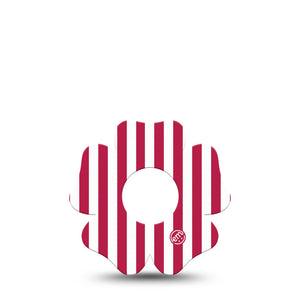 ExpressionMed Red Stripes Infusion Flower, 5-Pack USA Flag inspired Best Covers For Insulin Pump