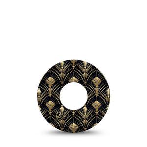 ExpressionMed Midnight Deco Infusion Set, 5-Pack Bold gold pattern Decorative Patch For Insulin Pump