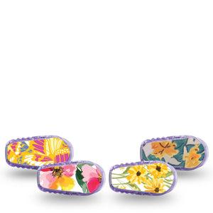 ExpressionMed Honey Glow Variety Pack Dexcom G6 Sticker 4-Pack Sticker Variety Happy Inspired Color Patterns, Vinyl Decoration Continuous Glucose Monitor Design