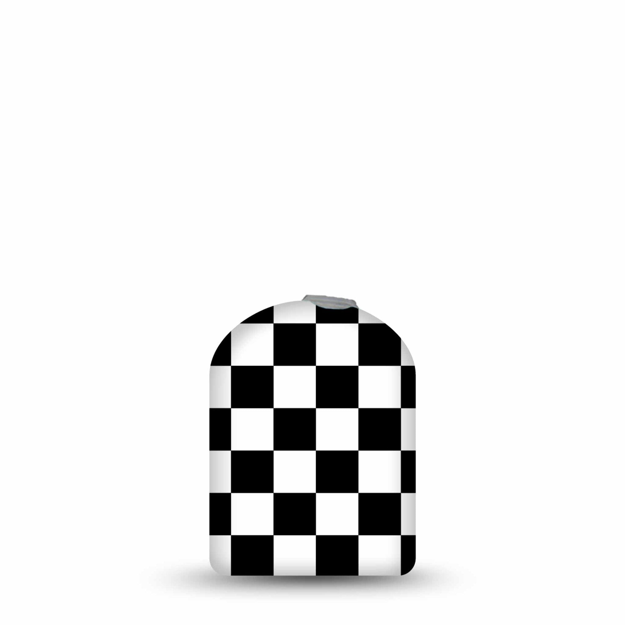 ExpressionMed Checkered Pod Full Wrap Sticker Pod Full Wrap Sticker Single Sticker Black White Checkerboard Vinyl Graphics Pump design