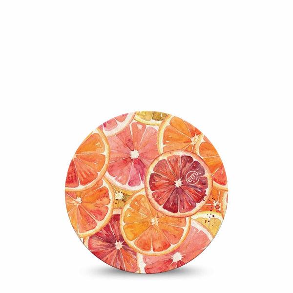 ExpressionMed Oranges Dexcom G7 and Dexcom Stelo Glucose Biosensor System OverPatch, Single Tape Watercolor citrus Adhesive Tape for CGM