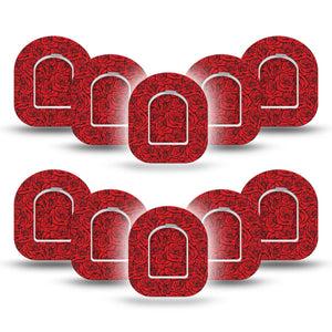 ExpressionMed Roses Omnipod Mini, 10-Pack Tape + 10-Pack Sticker classic tattoo roses Overlay Patch For Pump