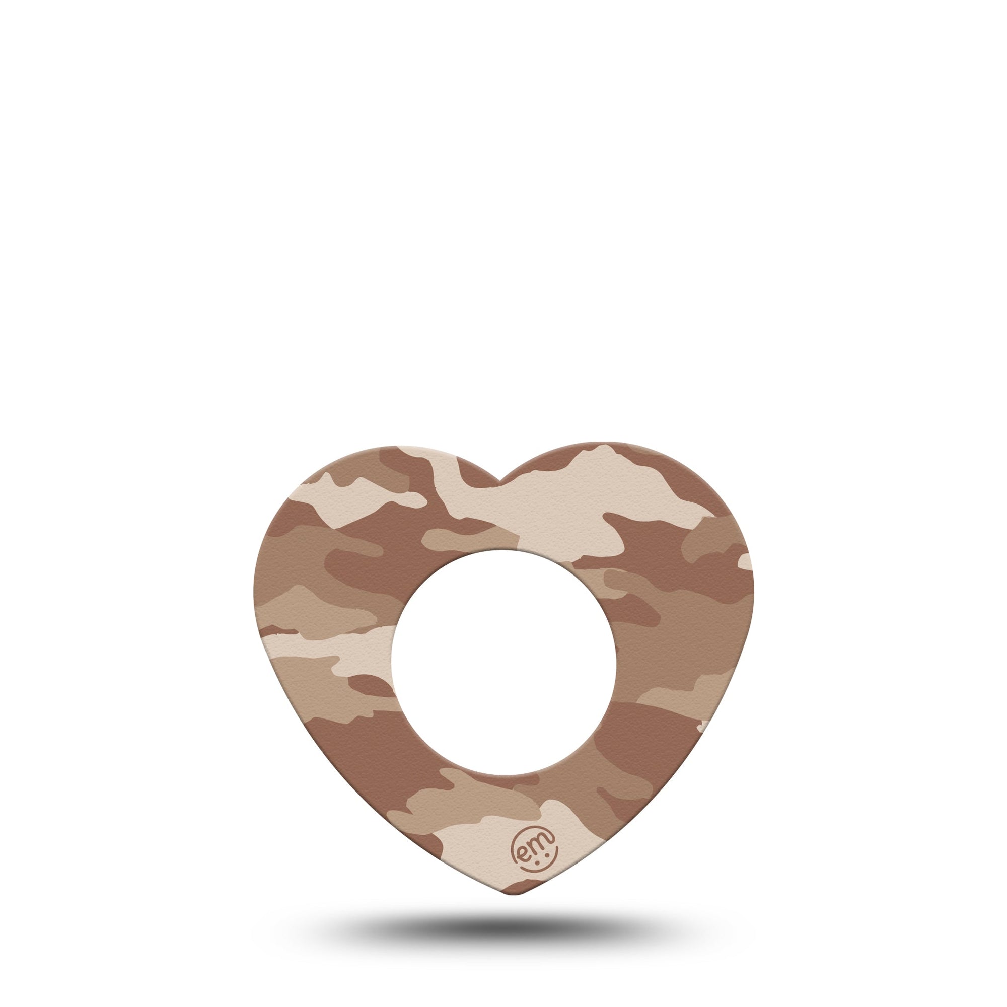 ExpressionMed Desert Camo Freestyle Libre 2 Heart Shape Tape, Abbott Lingo,  Single Tape Sandy Pattern Adhesive Patch CGM Design