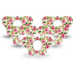 ExpressionMed Painter’s Cosmos Dexcom G7 and Dexcom Stelo Glucose Biosensor System Butterfly, 5-Pack Painted pink blossoms Adhesive Tape for Continuous Glucose Monitor
