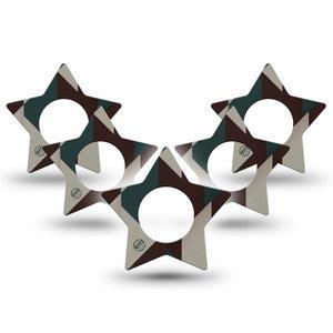 ExpressionMed Timberline  Freestyle Libre, Libre 2 Plus, and Abbott Lingo Star, 5-Pack Triangular pattern Accessories for Continuous Glucose Monitor