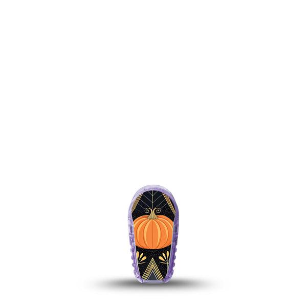 ExpressionMed Art Deco Halloween Dexcom G6 Sticker, Single Sticker Only Halloween Pumpkins Witch Hats, Vinyl Decoration Continuous Glucose Monitor Design